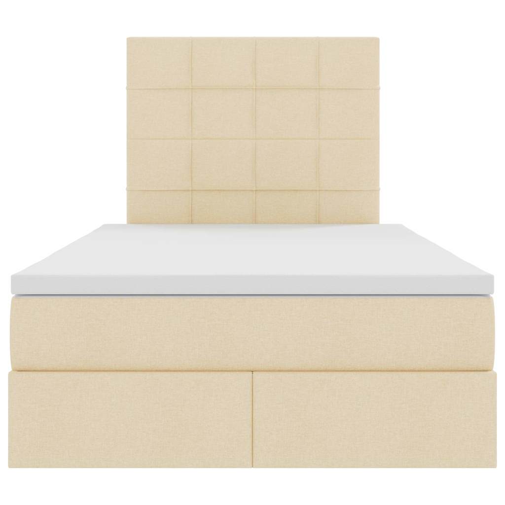 Κρεβάτι με αποθηκευτικό χώρο και LED με led Κρέμ 120 x 200 cm - Pakobazaar