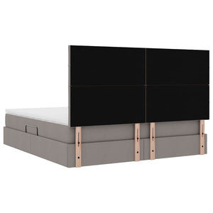 Κρεβάτι με αποθηκευτικό χώρο και LED με led Taupe 160 x 200 cm - Pakobazaar