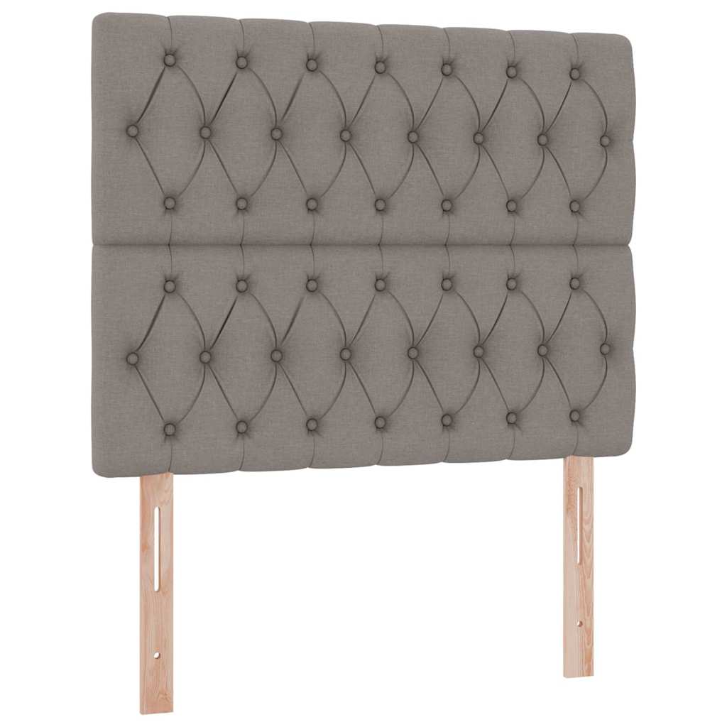 LED Κρεβάτι αποθήκευσης με στρώμα Taupe 120 x 190 cm Ύφασμα - Pakobazaar