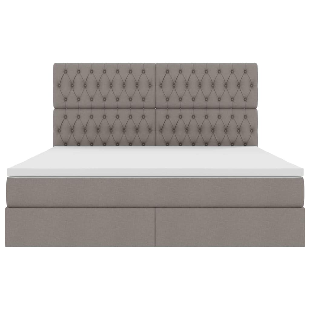 Κρεβάτι με αποθηκευτικό χώρο και LED με led Taupe 160 x 200 cm - Pakobazaar