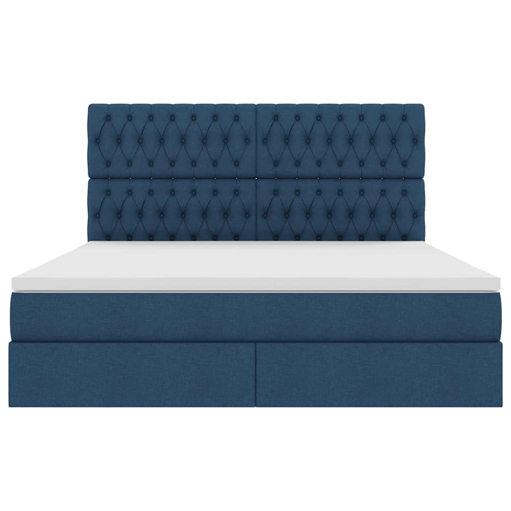 Κρεβάτι με αποθηκευτικό χώρο και LED με led Μπλε 160 x 200 cm - Pakobazaar