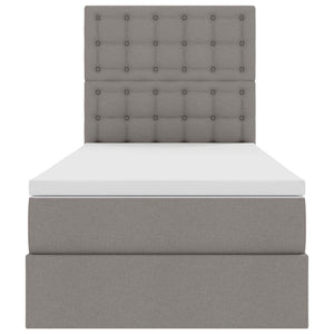 Κρεβάτι με αποθηκευτικό χώρο και LED με led Taupe 90 x 200 cm - Pakobazaar