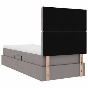 Κρεβάτι με αποθηκευτικό χώρο και LED με led Taupe 100 x 200 cm - Pakobazaar