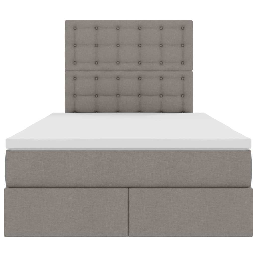 Κρεβάτι με αποθηκευτικό χώρο και LED με led Taupe 120 x 190 cm - Pakobazaar