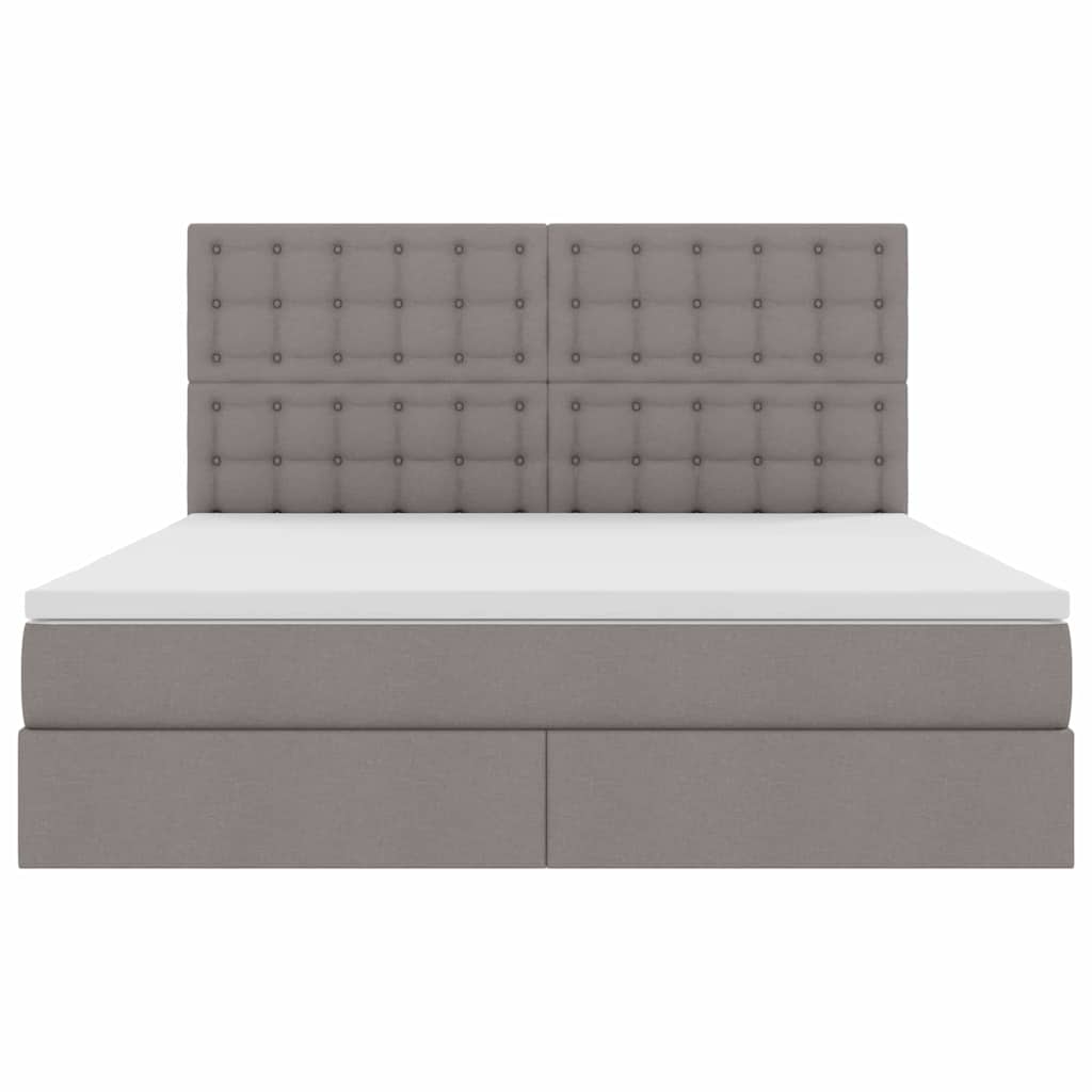 Κρεβάτι με αποθηκευτικό χώρο και LED με led Taupe 160 x 200 cm - Pakobazaar