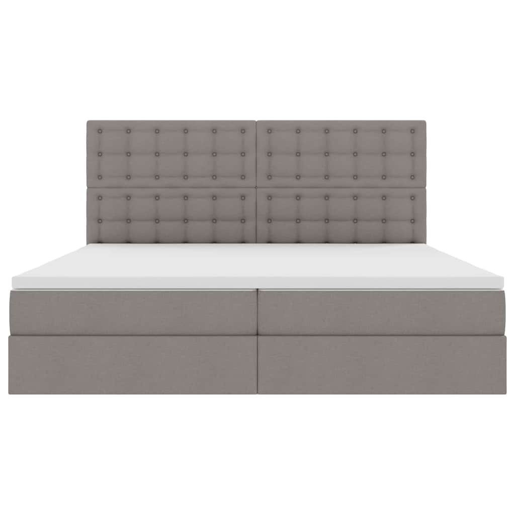 Κρεβάτι με αποθηκευτικό χώρο και LED με led Taupe 200 x 200 cm - Pakobazaar