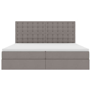 Κρεβάτι με αποθηκευτικό χώρο και LED με led Taupe 200 x 200 cm - Pakobazaar