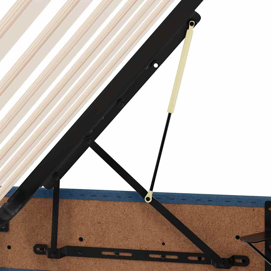 Κρεβάτι με αποθηκευτικό χώρο και LED με led Μπλε 200 x 200 cm