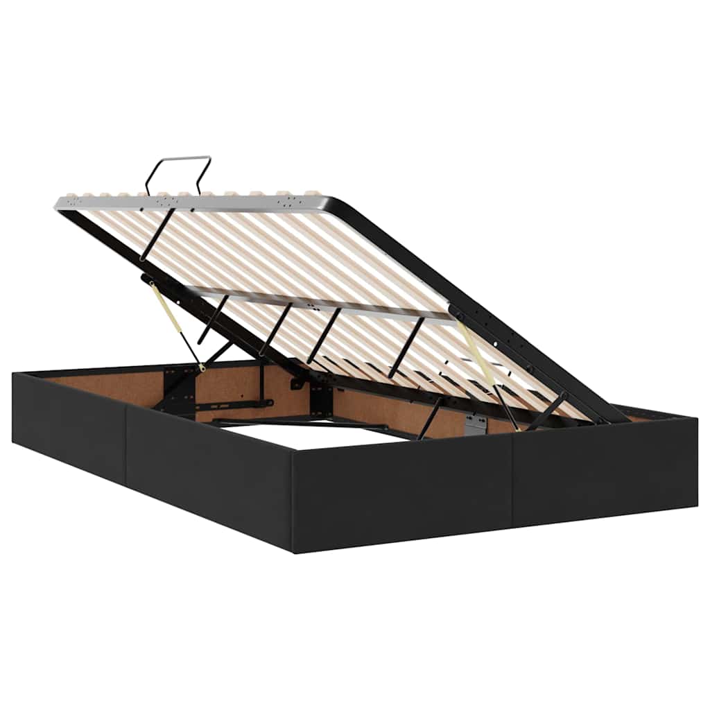 Κρεβάτι με αποθηκευτικό χώρο και LED Μαύρο 120 x 190 cm Βελούδο - Pakobazaar