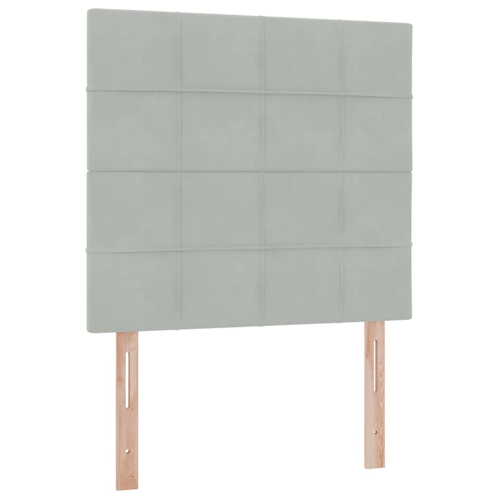 Κρεβάτι με αποθηκευτικό χώρο και LED Ανοιχτό γκρι 100 x 200 cm - Pakobazaar