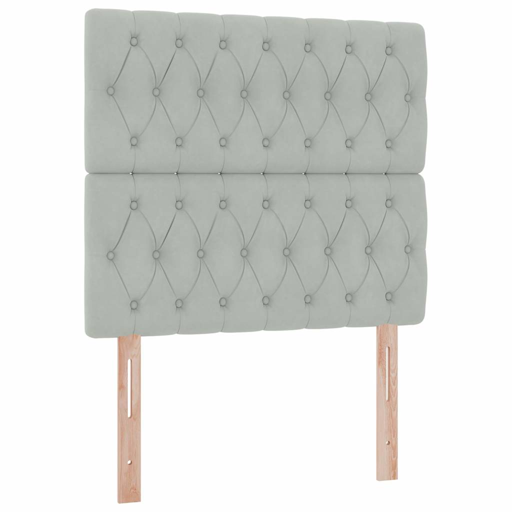 Κρεβάτι με αποθηκευτικό χώρο και LED Ανοιχτό γκρι 90 x 200 cm - Pakobazaar