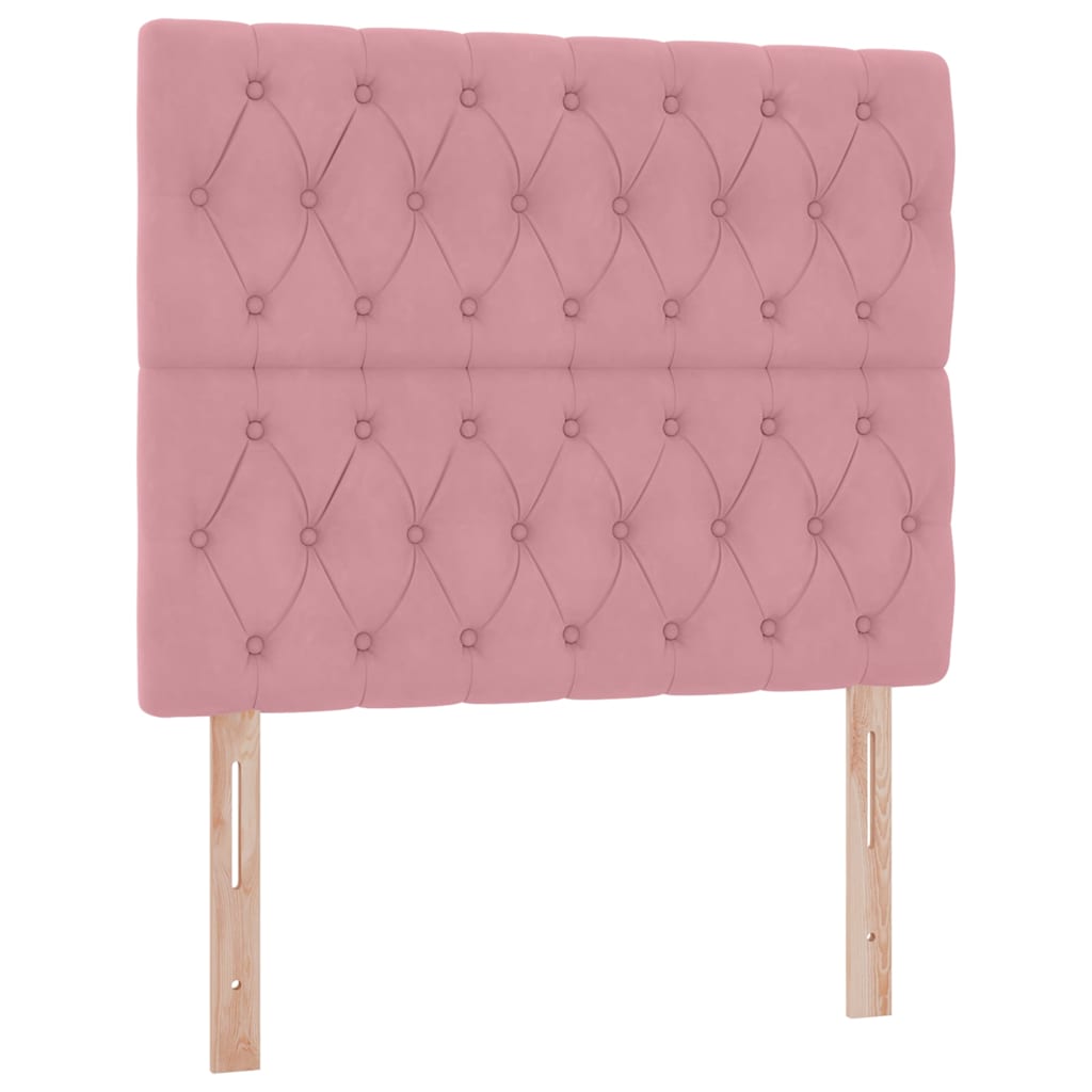 Κρεβάτι με αποθηκευτικό χώρο και LED Ροζ 120 x 200 cm Βελούδο - Pakobazaar