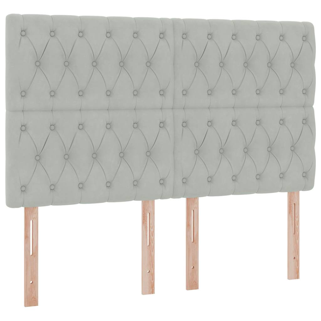 Κρεβάτι με αποθηκευτικό χώρο και LED Ανοιχτό γκρι 140 x 200 cm - Pakobazaar