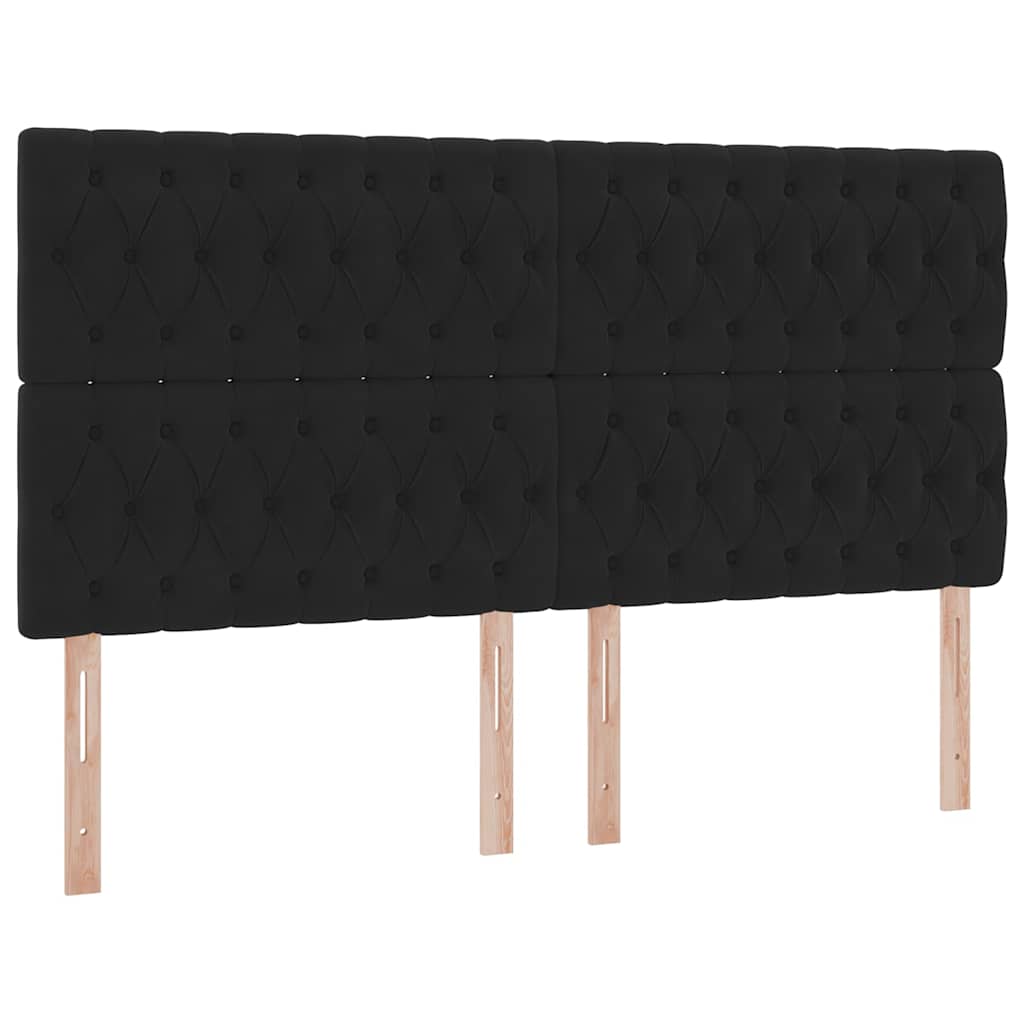 Κρεβάτι με αποθηκευτικό χώρο και LED Μαύρο 160 x 200 cm Βελούδο - Pakobazaar