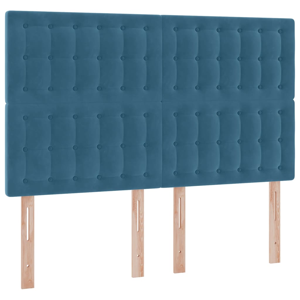 Κρεβάτι με αποθηκευτικό χώρο και LED Σκούρο Μπλε 140 x 200 cm - Pakobazaar