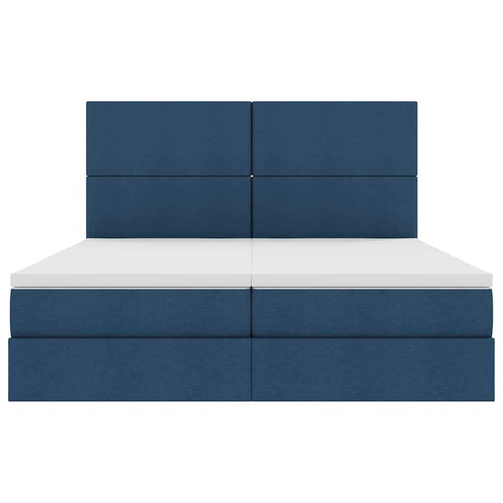 Κρεβάτι με φώτα λωρίδας LED Μπλε 180 x 200 cm ύφασμα - Pakobazaar