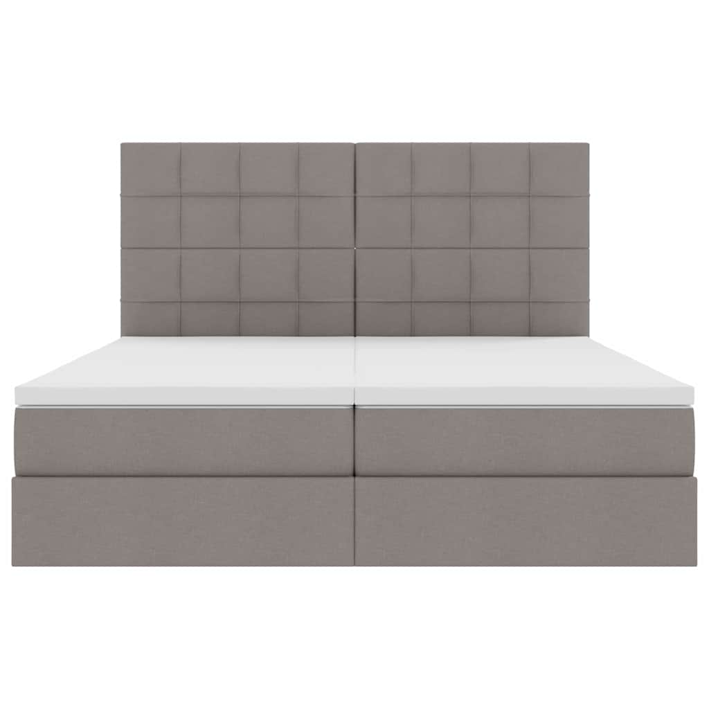 Κρεβάτι με φώτα λωρίδας LED Taupe 180 x 200 cm ύφασμα - Pakobazaar