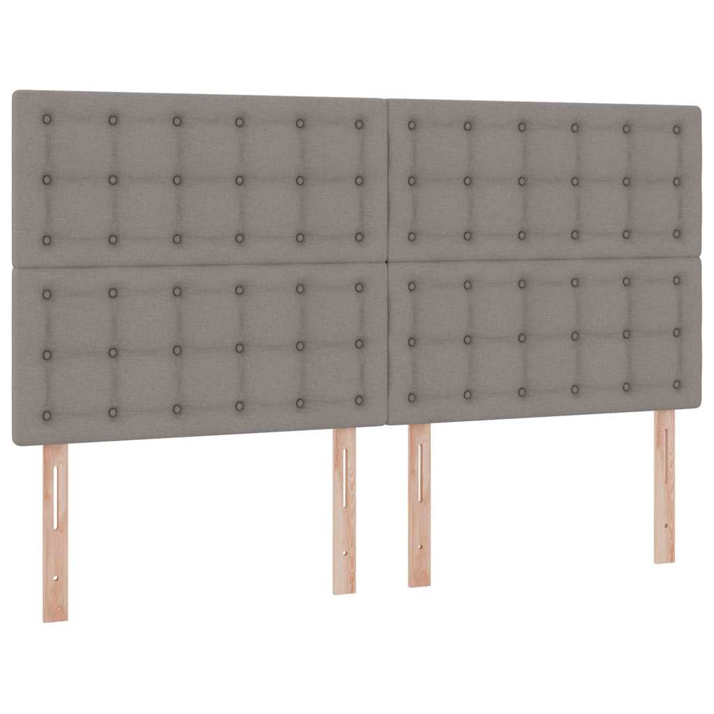 Κρεβάτι με φώτα λωρίδας LED Taupe 180 x 200 cm ύφασμα - Pakobazaar