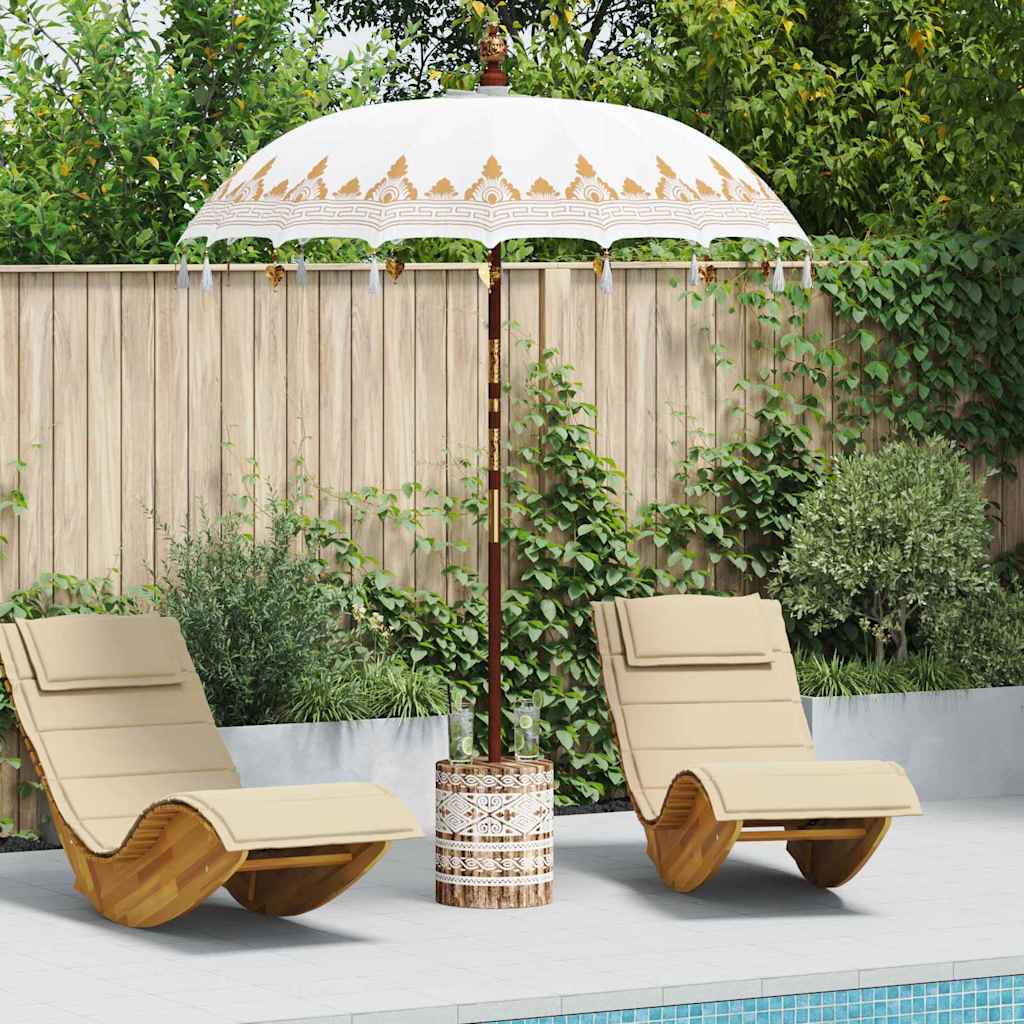 Μπαλινέζικη ομπρέλα με βάση Κρεμ 185 x 185 x 260 εκ Βαμβάκι - Pakobazaar