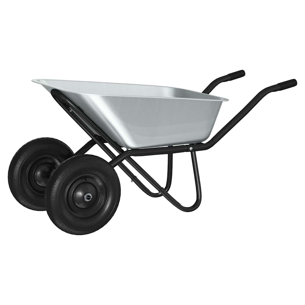 Τροχόσπιτο Ασημί και Μαύρο 137 x 60 x 65,5 εκ Ατσάλι - Pakobazaar