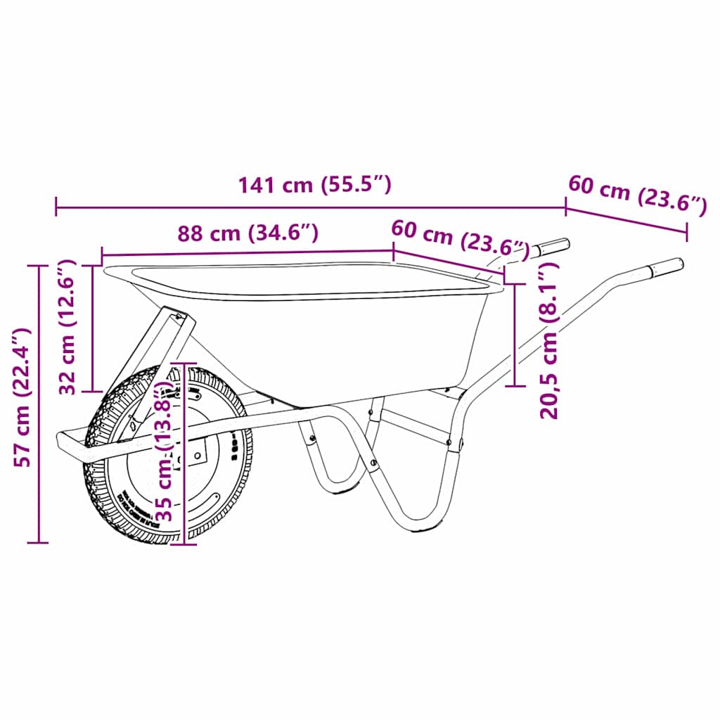Τροχόσπιτο Ασημί και Μαύρο 141 x 60 x 57 εκ Ατσάλι - Pakobazaar