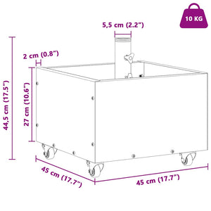 Βάση ομπρέλας Ανθρακί 45 x 45 x 45 cm Ατσάλι - Pakobazaar