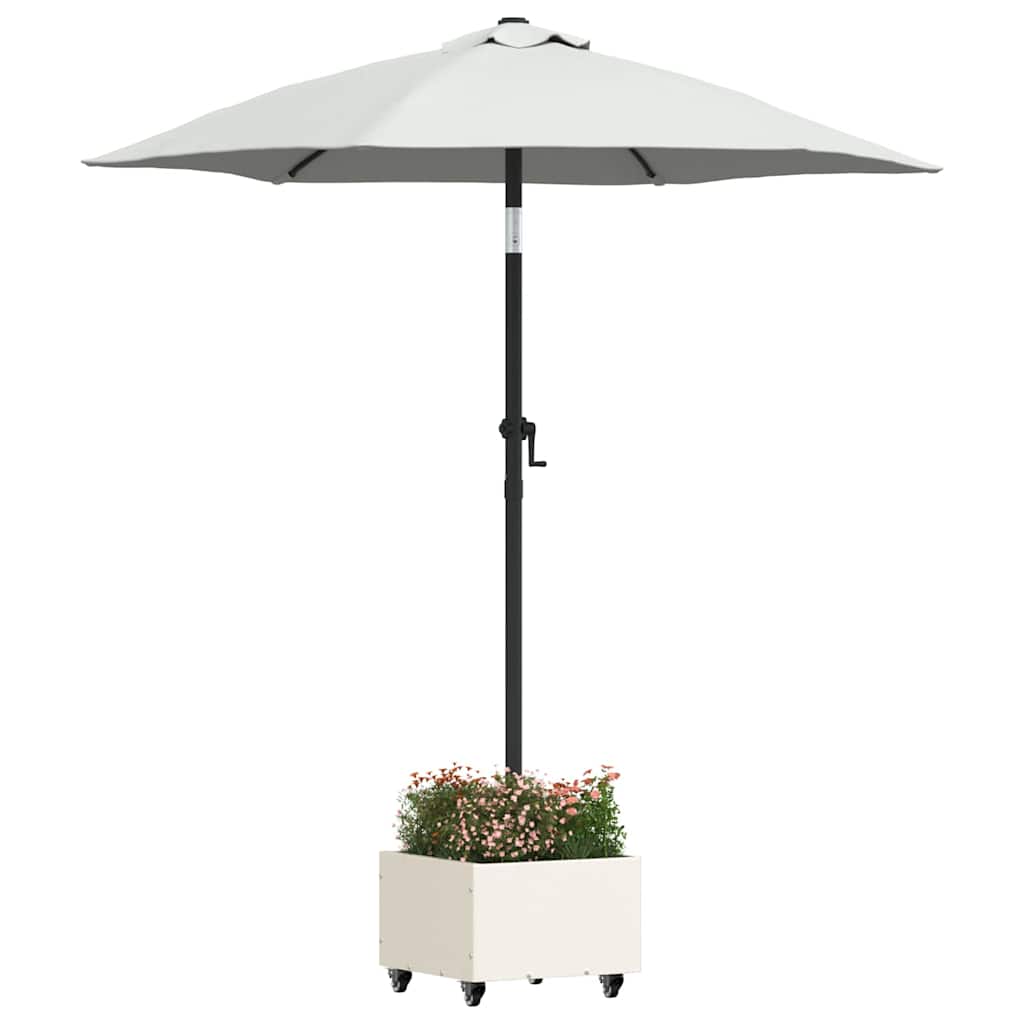 Βάση ομπρέλας Λευκό 45 x 45 x 45 cm Ατσάλι - Pakobazaar