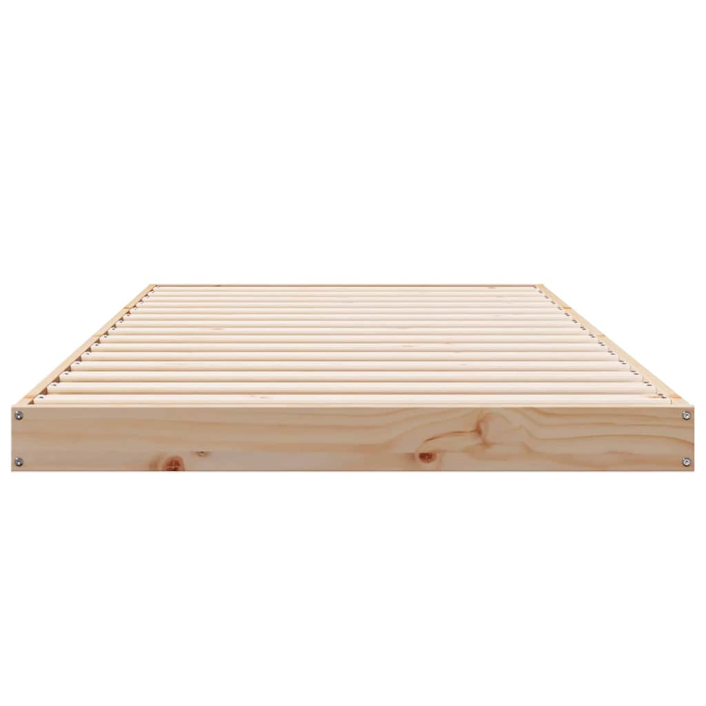 Κρεβάτι δαπέδου Φυσικό 80 x 210 cm Στερεά ξυλεία πεύκου - Pakobazaar