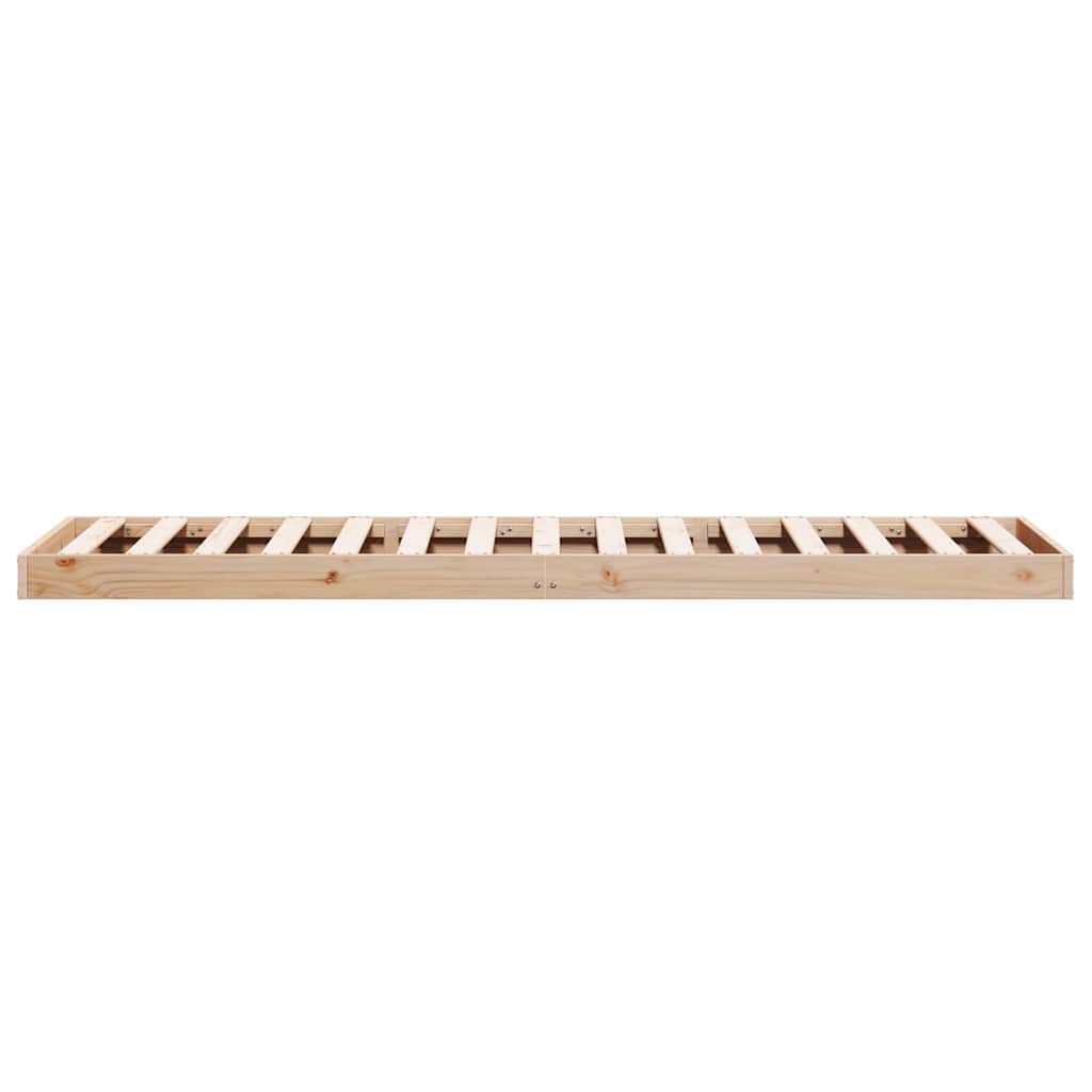 Κρεβάτι δαπέδου Φυσικό 80 x 210 cm Στερεά ξυλεία πεύκου - Pakobazaar