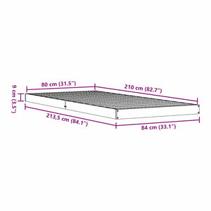 Κρεβάτι δαπέδου Φυσικό 80 x 210 cm Στερεά ξυλεία πεύκου - Pakobazaar