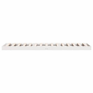Κρεβάτι δαπέδου Λευκό 90 x 210 cm Στερεά ξυλεία πεύκου