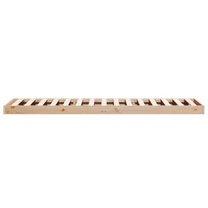 Κρεβάτι δαπέδου Φυσικό 90 x 220 cm Στερεά ξυλεία πεύκου
