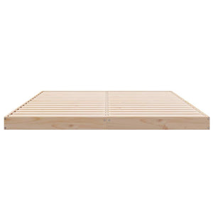 Κρεβάτι δαπέδου Φυσικό 140 x 220 cm Στερεά ξυλεία πεύκου