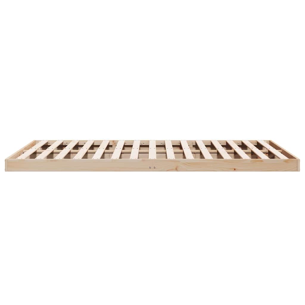Κρεβάτι δαπέδου Φυσικό 200 x 220 cm Στερεά ξυλεία πεύκου