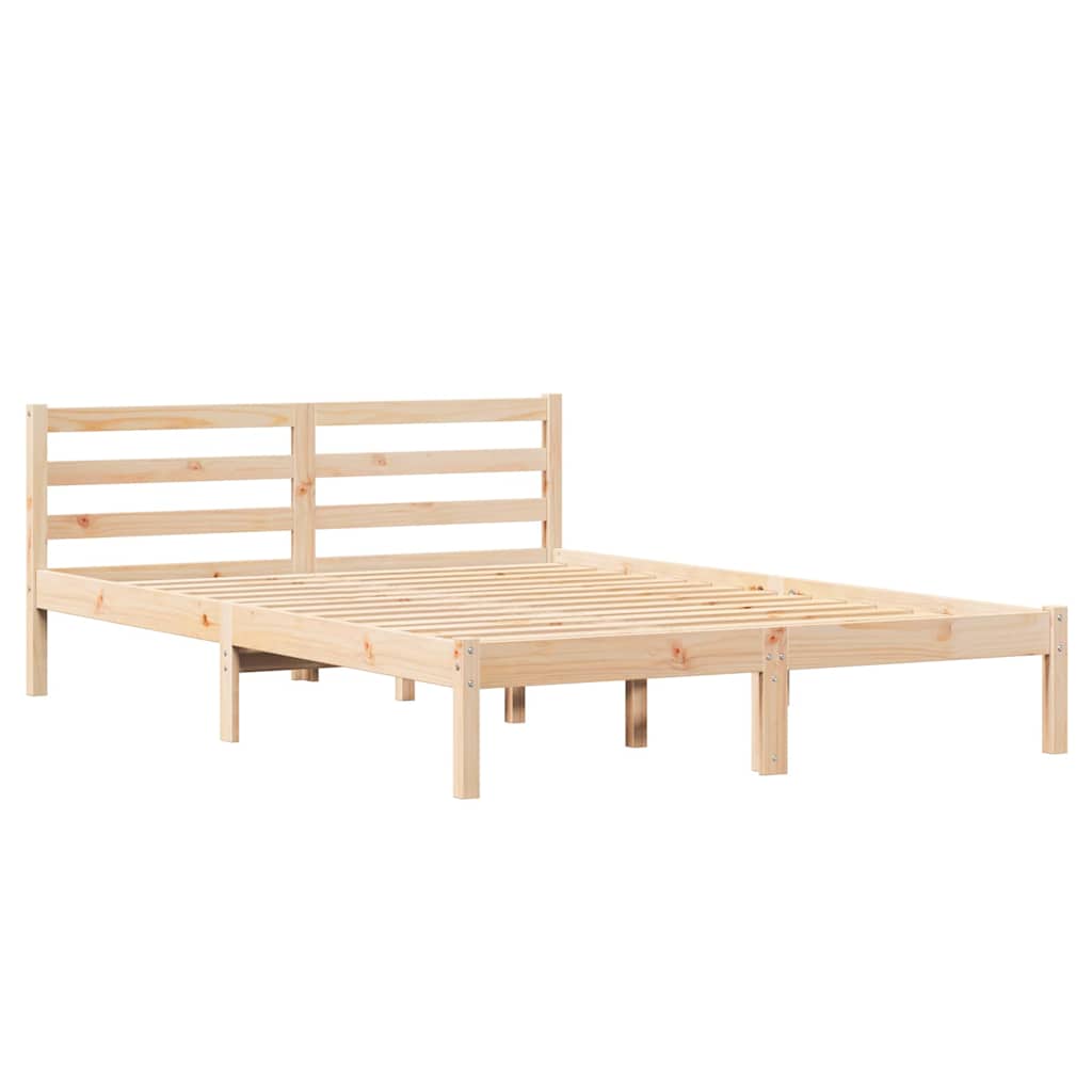Σκελετός Κρεβατιού με κεφαλάρι Καφέ 215,5 x 145,5 x 69,5 εκ. - Pakobazaar