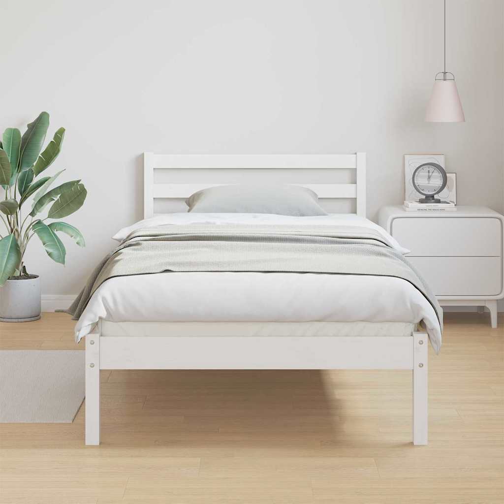 Σκελετός Κρεβατιού με κεφαλάρι Λευκό 225,5 x 95,5 x 69,5 εκ. - Pakobazaar