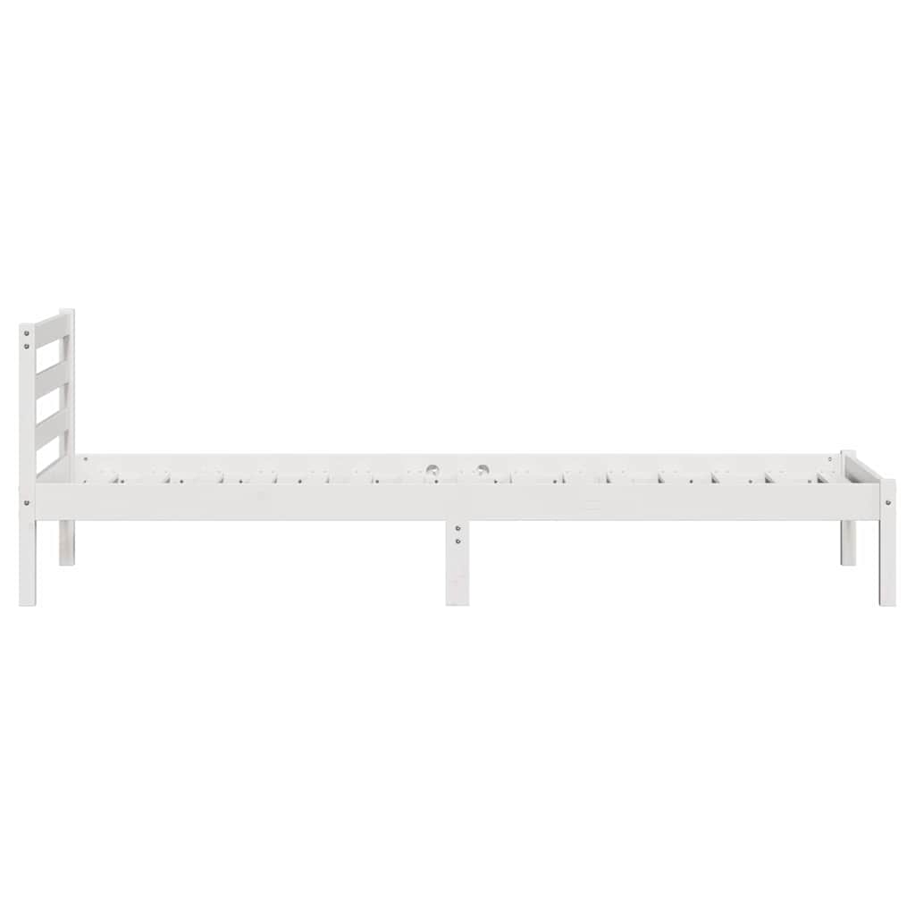 Σκελετός Κρεβατιού με κεφαλάρι Λευκό 225,5 x 95,5 x 69,5 εκ. - Pakobazaar