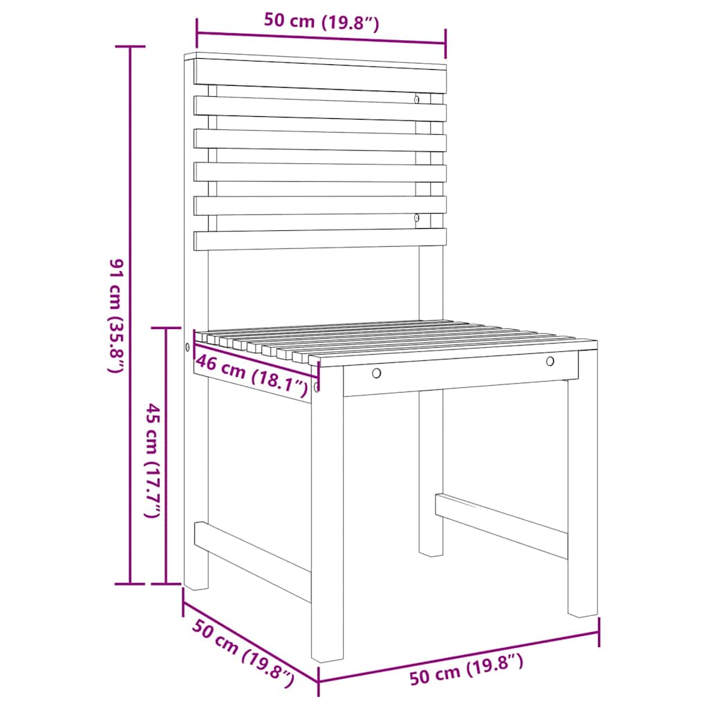 Σετ Μπιστρό Κήπου 3 pcs Καφέ Στερεό Ξύλο Ακακίας