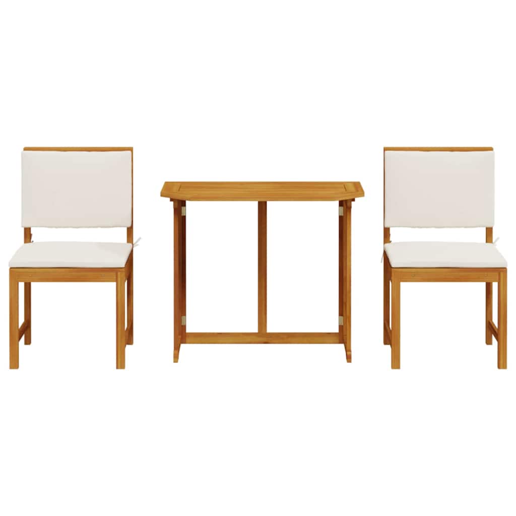 Σετ Μπιστρό Κήπου 3 pcs Καφέ Στερεό Ξύλο Ακακίας