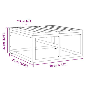 Εξωτερικά Έπιπλα Μέταλλο Μαύρο 70 x 70 x 32 εκ
