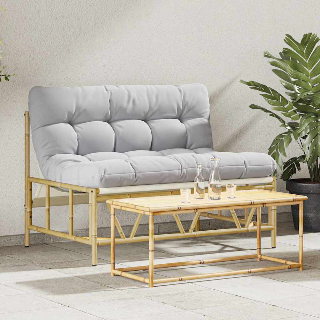 Παγκάκι κήπου Ανοιχτό γκρι 110 x 75 x 71 εκ Ατσάλι