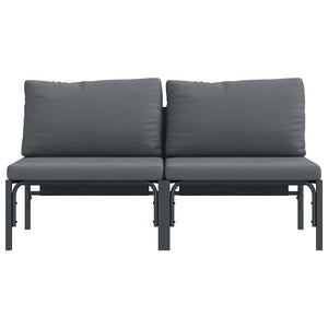 Εξωτερικά Έπιπλα 2 Τεμάχιο Ανθρακί 80 x 80 x 71 cm Ατσάλι