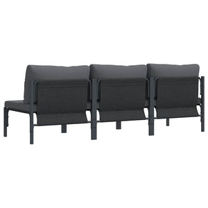 Εξωτερικά Έπιπλα 3 Τεμάχιο Ανθρακί 80 x 80 x 71 cm Ατσάλι