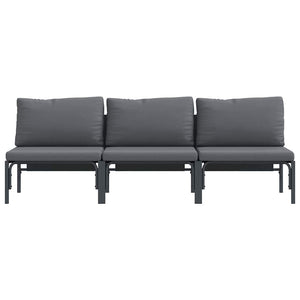 Εξωτερικά Έπιπλα 3 Τεμάχιο Ανθρακί 80 x 80 x 71 cm Ατσάλι