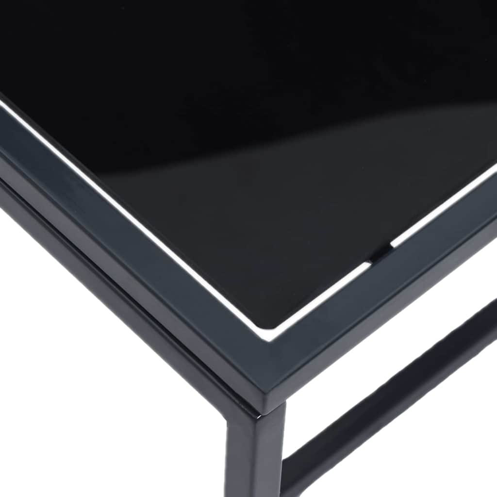 Ξαπλώστρες 2-πρόσωπο 3 pcs Μαύρο και Ανθρακί Ατσάλι