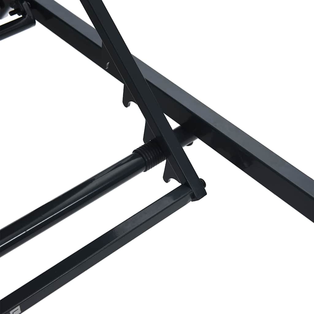 Ξαπλώστρες 2-πρόσωπο 3 pcs Μαύρο και Ανθρακί Ατσάλι