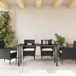 Τραπέζι Κήπου Μαύρο 140 x 70 x 73 cm Μέταλλο - Pakobazaar