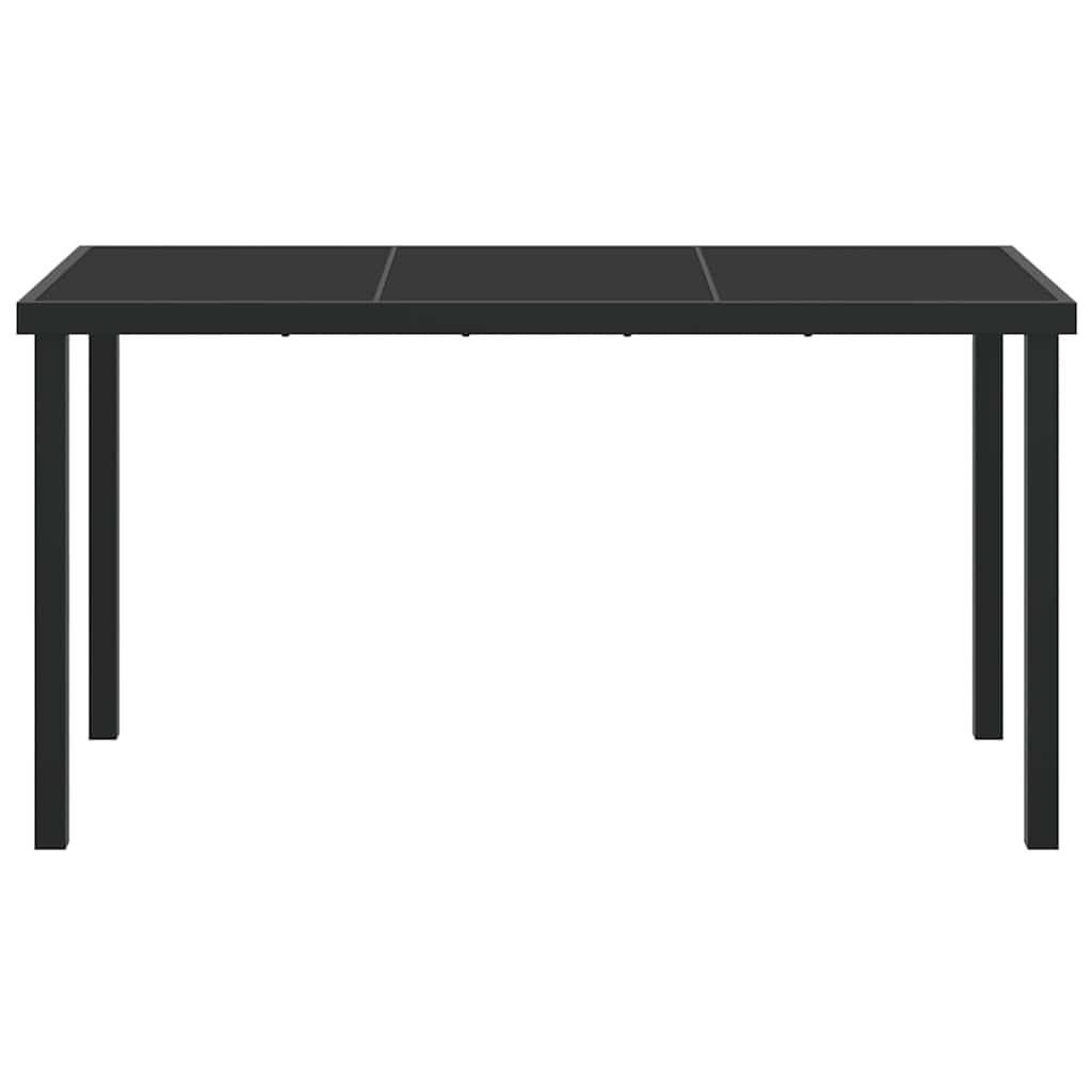 Τραπέζι Κήπου Μαύρο 140 x 70 x 73 cm Μέταλλο - Pakobazaar
