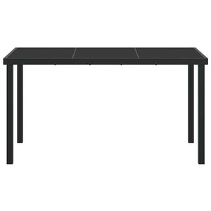 Τραπέζι Κήπου Μαύρο 140 x 70 x 73 cm Μέταλλο - Pakobazaar