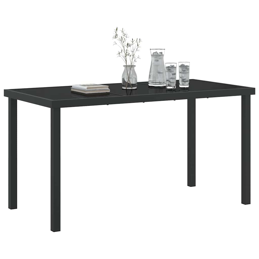 Τραπέζι Κήπου Μαύρο 140 x 70 x 73 cm Μέταλλο - Pakobazaar